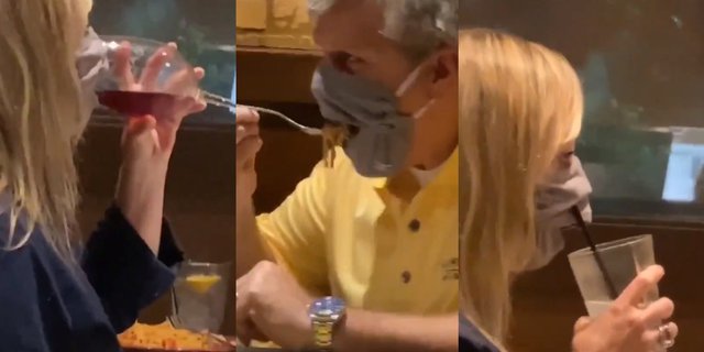 Ngakak, Video Pengunjung Restoran Makan Sambil Tetap Pakai Masker