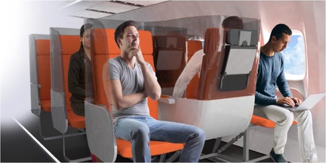 Tanggapi Covid-19, Perusahaan Maskapai Usulkan Inovasi Perombakan Kursi Pesawat