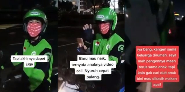 Cerita Haru Kang Ojol, Video Call Anak Saat Dapet Order