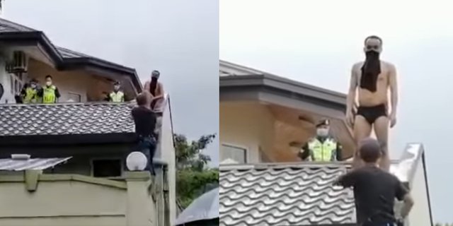 Aksi Konyol Pencuri Gagal Bobol Rumah, Berani Naik Atap Tapi Takut Turun