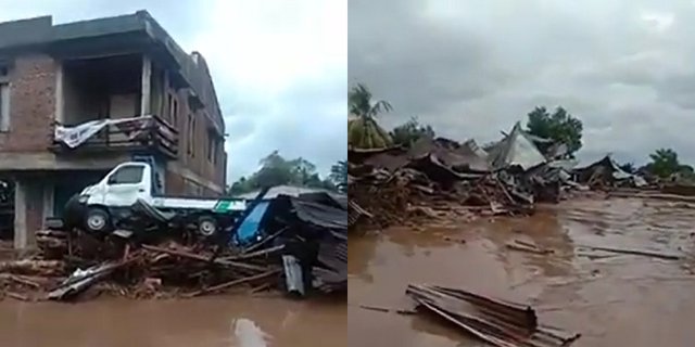 Ngeri! Video Detik-Detik Banjir Bandang di Flores Timur