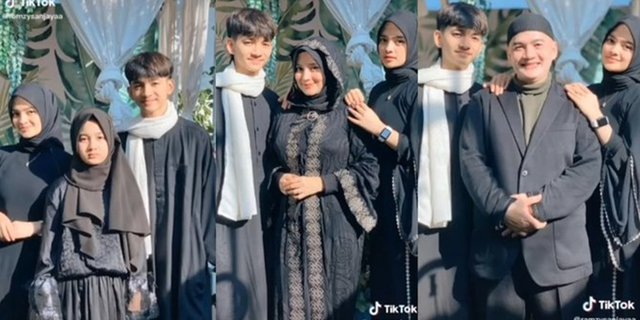 Viral Foto Satu Keluarga Berparas Good Looking, Ekspresi Si Bungsu Bikin Salfok