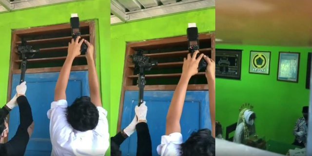 Viral Fotografer Motret Akad Nikah Lewat Kusen Pintu Karena Aturan PPKM