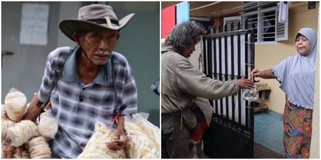 Kisah Kemuliaan Hati Kakek Penjual Krupuk, Rela Kelaparan demi Beri Makan ODGJ