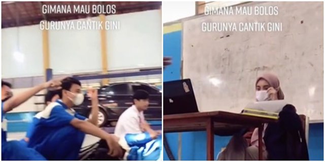 Begini Jadinya Saat Bu Guru Cantik Ngajar Siswa-Siswa STM di Kelas