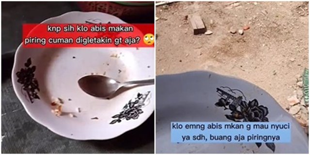 Suami Habis Makan Tak Cuci Piring, Istri Ngamuk Sampai Buang Piring dan Gelas