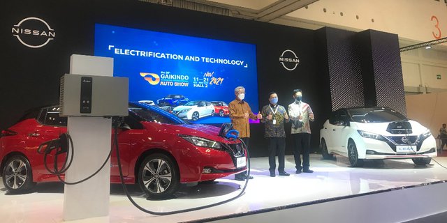 Perkenalkan Mobil Listrik di GIIAS 2021, Nissan Beri Cashback Rp50 Juta