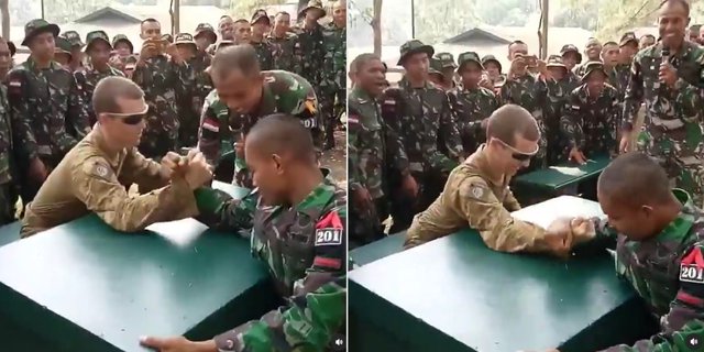 Adu Panco Lawan Tentara Asing, Prajurit TNI Menang Hitungan Detik