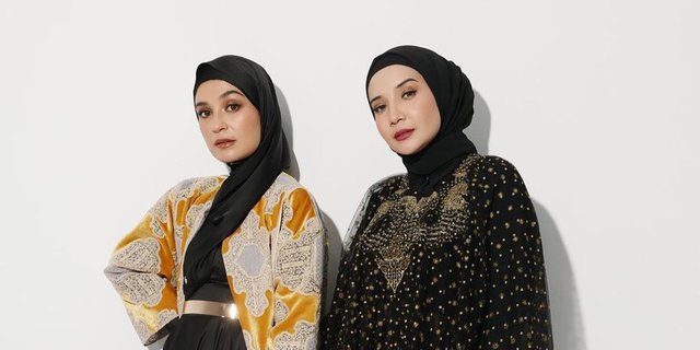 Shireen dan Zaskia Sungkar Tampil Kompak Pakai Outfit Monokrom, bak Kembar Identik