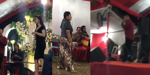 Apes, Suami Lagi Asyik Duet sama Biduan Cantik, Dilabrak Istri dan Hampir Dilempar Kursi