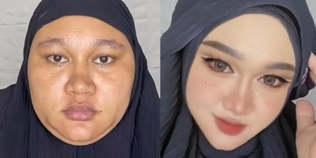 Transformasi TikToker Jadi Mirip Lucinta Luna Versi Hijab