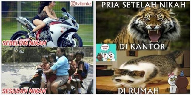 Deretan Meme Lucu Realita Masa Pacaran Dan Sesudah Menikah Yang Bikin