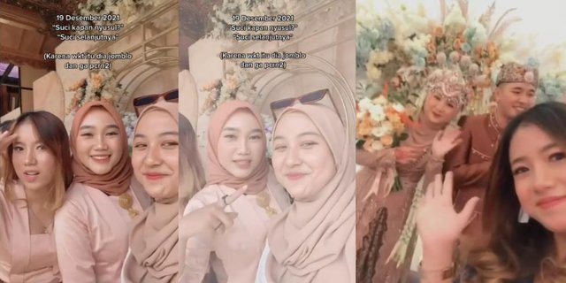 Viral Wanita Langsung Dapat Jodoh dan Nyusul Nikah Usai Didoakan Teman di Acara Kondangan