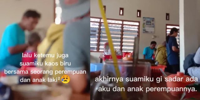 Istri dan Anak Pergoki Suami Lagi Makan Bakso sama Pelakor di Warung yang Sama: Selingkuhan Langsung Kaku Tak Banyak Gerak