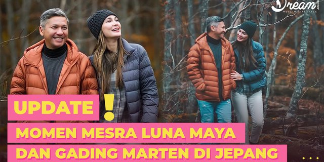 Intimate Moments of Luna Maya and Gading Marten in Japan