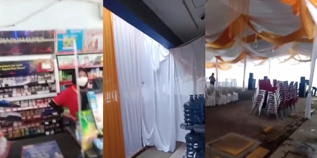 Viral, Holding a Celebration Until the Tent Blocks Access to the Supermarket, Making Netizens Angry