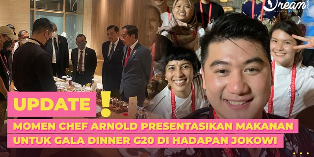 Chef Arnold Presents Food for Gala Dinner G20 in Front of Jokowi