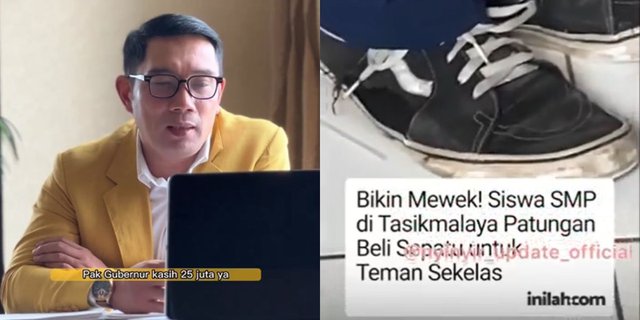 Remember the Viral Video of Junior High School Students Pooling Money to Buy Shoes for Their Friend, Governor Ridwan Kamil Gives a More Surprising Gift