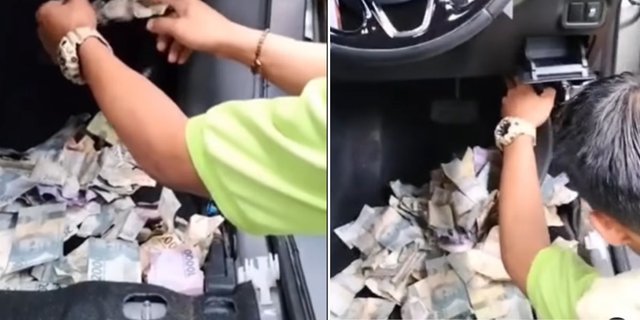 Like Finding a Treasure, This Car Dashboard is Filled with Parking Money