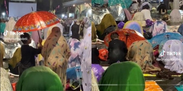 Touching Moment of a Child Protecting His Mother While Praying, Netizens: His Upbringing is Genuine!