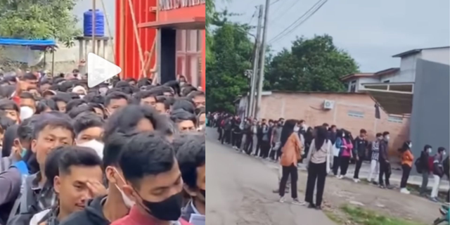 Viral Video of Job Seekers Queueing Up to the Main Road, Illustrating the Difficulty of Finding Jobs