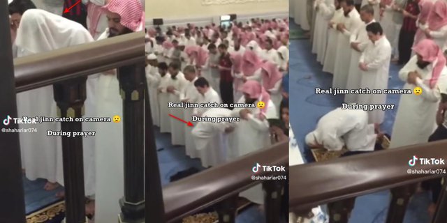 Moments of Worshipers Suspected of Being Possessed by Jin During Prayer, Unable to Bear the Imam's Recitation and Overheating Until Falling Down While Covering Their Ears