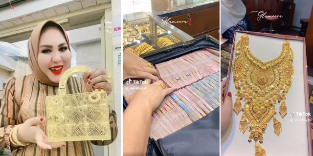 Bring a Huge Suitcase Full of Money, Viral Mom Buyers Buy New Gold Jewelry Collection Worth Rp418 Million