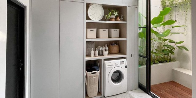 Cool Laundry Room Design Next to the Garden, Looks Aesthetic