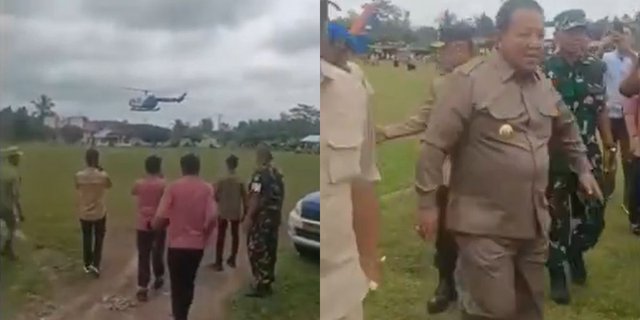 Confused Repairing Roads Before Being Checked by Jokowi, Lampung Governor is Criticized by Netizens for Visiting the Location Using a Helicopter