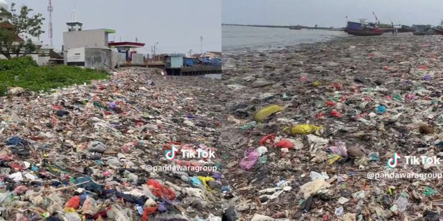 Portrait of Labuan Banten Beach, which went viral, dubbed the dirtiest and worst in Indonesia