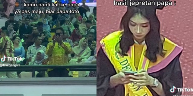 Touching Moment of Father Taking a Photo of His Graduating Daughter Using an Old Phone, Making Netizens Envious!