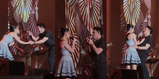 Portrait of Ariel NOAH and BCL Duet on the Stage of Java Jazz Festival 2023: Saying I Love You 6 Times