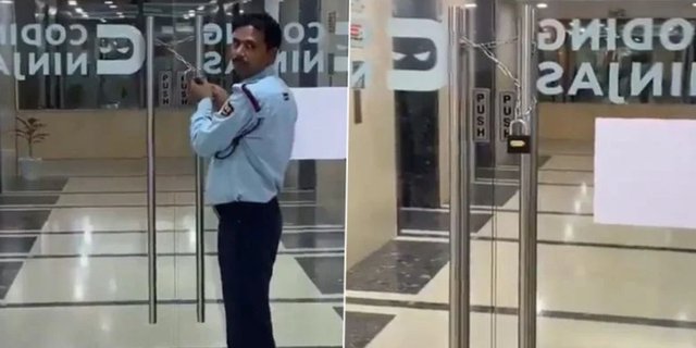 Employees Prohibited from Leaving the Office without Permission, Manager Locks the Exit Doors of the Building