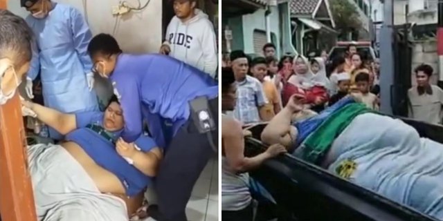 Dramatis! Evakuasi Pria Obesitas dari Tangerang Berbobot 300 Kg, Diangkat Pakai Forklift Sebelum Diantar ke RS Pakai Mobil Pikap