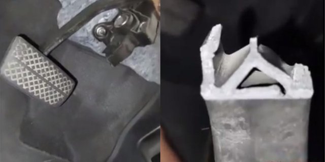 Car Owner Shocked to See His Car's Gas Pedal Broken, Half Dead When He Found Out It Was Made of Plastic, the Video is Hilarious