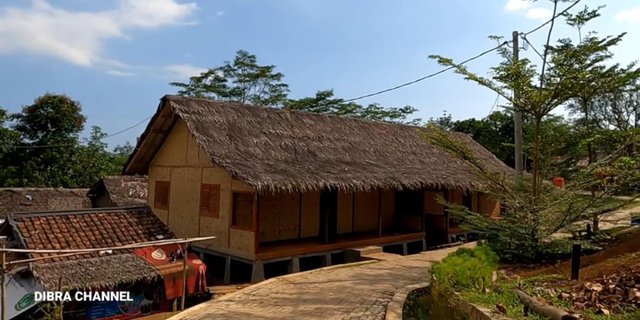 Portrait of a 'Humble' Stilt House with Ijuk Roof and Bamboo Walls in the Village, Looks Simple from the Outside but Stunning Inside.. WOW