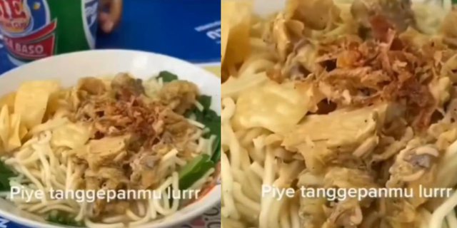 Viral! Eating Chicken Noodles at a Roadside Stall, Immediately Shocked to Get 'Bonus' Maggot Topping