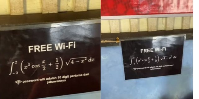 Funny Moment of Visitors Thinking Hard to Find Answers to Mathematics Questions for Free Wifi at the Cafe