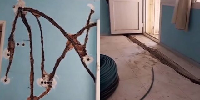 Intention to Create Neat Cable Lines, Appearance of Wall Digging Gives Chills