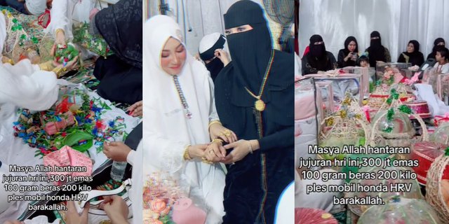 Viral Wedding of Veiled Woman in Samarinda, with a Gift of Rp300 Million, Gold, and a Car