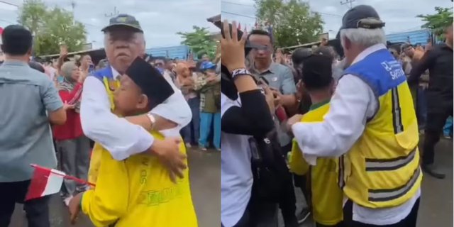 Viral Moment Basuki Hadimuljono Hugs a Child, Like a Grandfather Missing His Grandchild