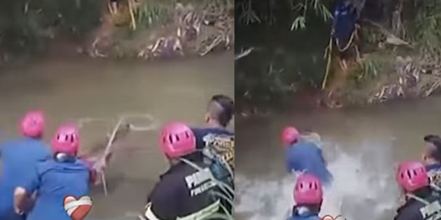 Firefighters Catch Crocodile in the River Using Bare Hands and Cause a Stir