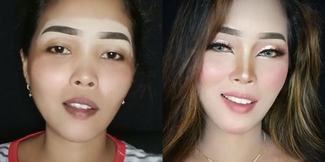 Glam Look Makeup Using Products Under Rp25 Thousand, Netizens: It's All About Skill