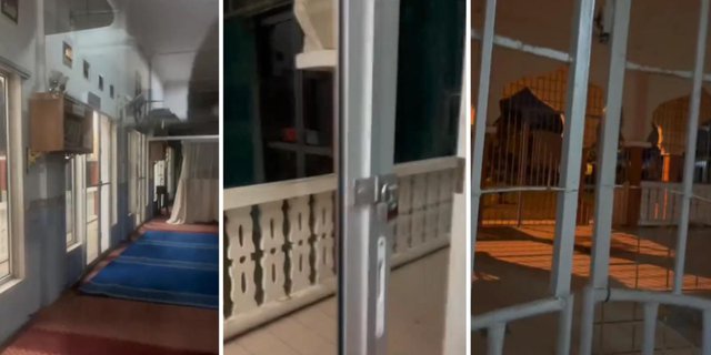 Suddenly Quiet and Dark Men's Congregation Room! This Girl is Shocked Locked in the Mosque After Praying Alone, It's Like Someone is Watching