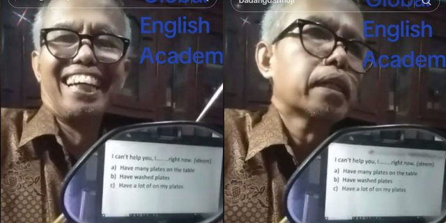 Mr. Dadang Teaches English Through TikTok, Using Makeshift Tools Flooded with Praise from Netizens
