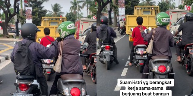 Single People Be Patient! The Moment of Husband and Wife Bidding Farewell at the Red Light Makes the Drivers Who See It Melting