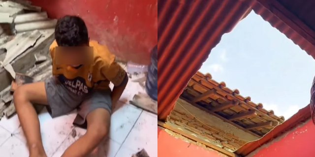 Unforgettable for a Lifetime! Depok Child Falls from Resident's Roof Allegedly Chasing a Broken Kite