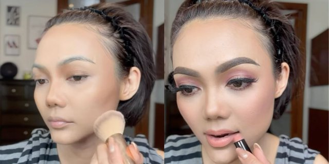 Relying on Makeup, Rina Nose Successfully Imitates Krisdayanti's Appearance