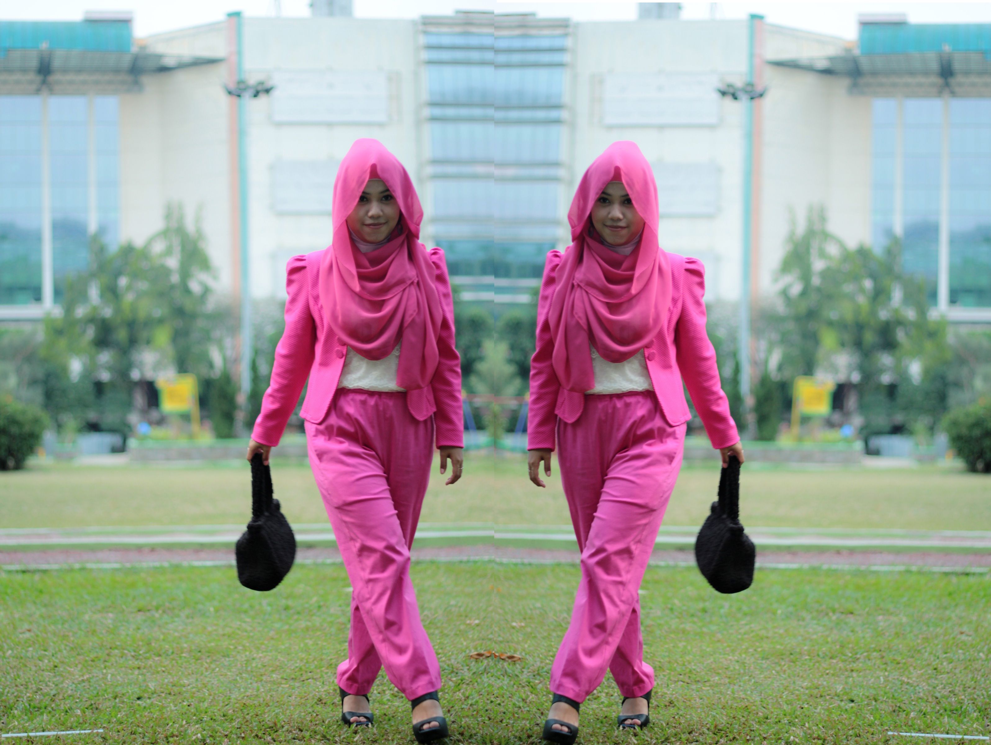 #HOTD: Raden Siska, Penghobi Busana Hijab Warna Senada