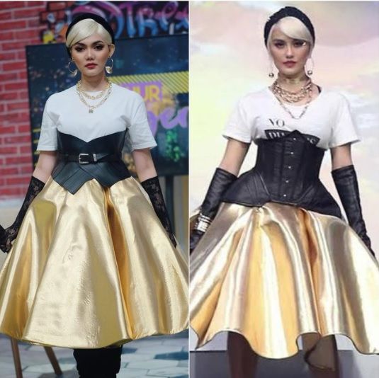 8 Potret Rina Nose Tiru Gaya Seleb Lain, Mana Paling Mirip?